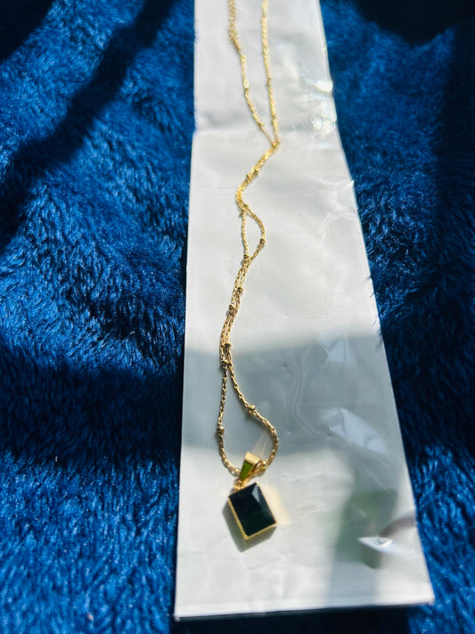 Simple black necklace