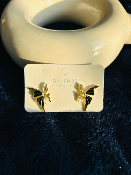 Korean premium butterfly anti tarnish stud earrings