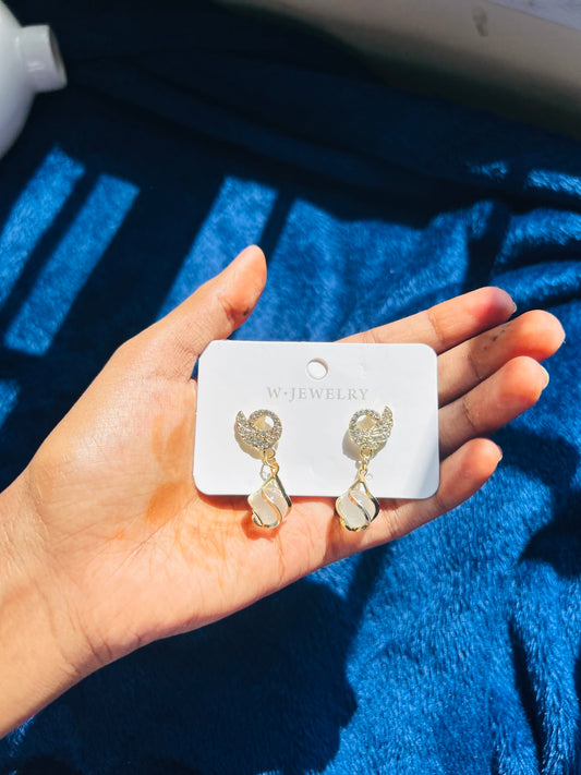 Swan earrings