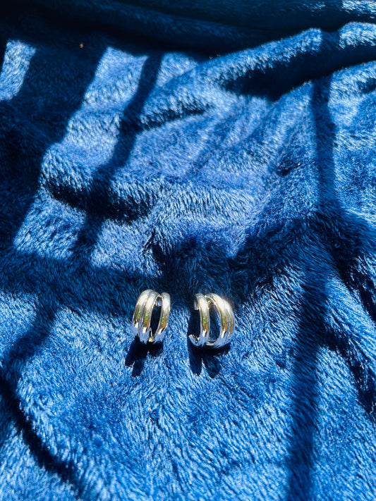 Silver hoop earrings